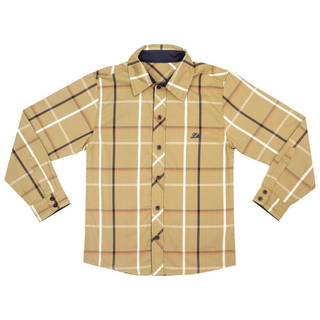 Camisa Juvenil Look Jeans Manga Longa Burb - 14 - CAQUI