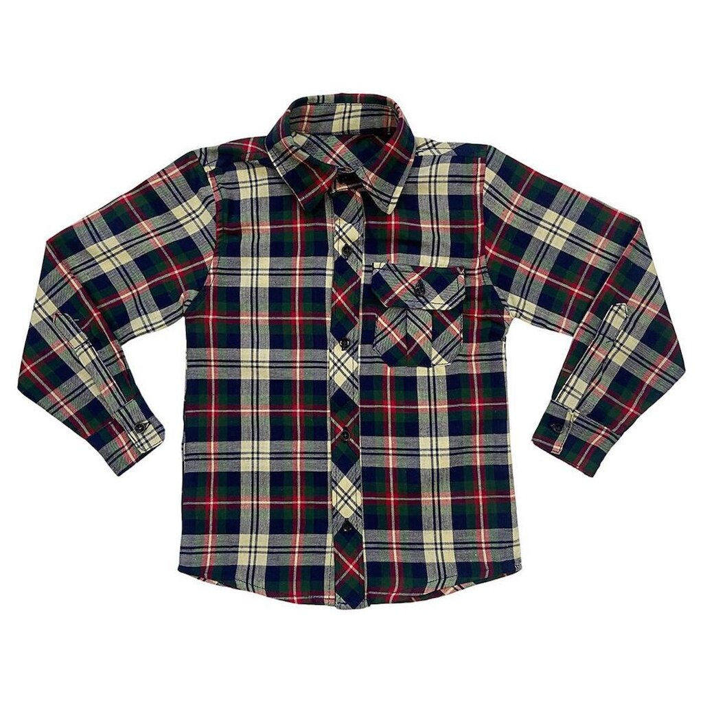 Camisa Juvenil Look Jeans Manga Longa Xadrez Flanelado - 6 - VERMELHO
