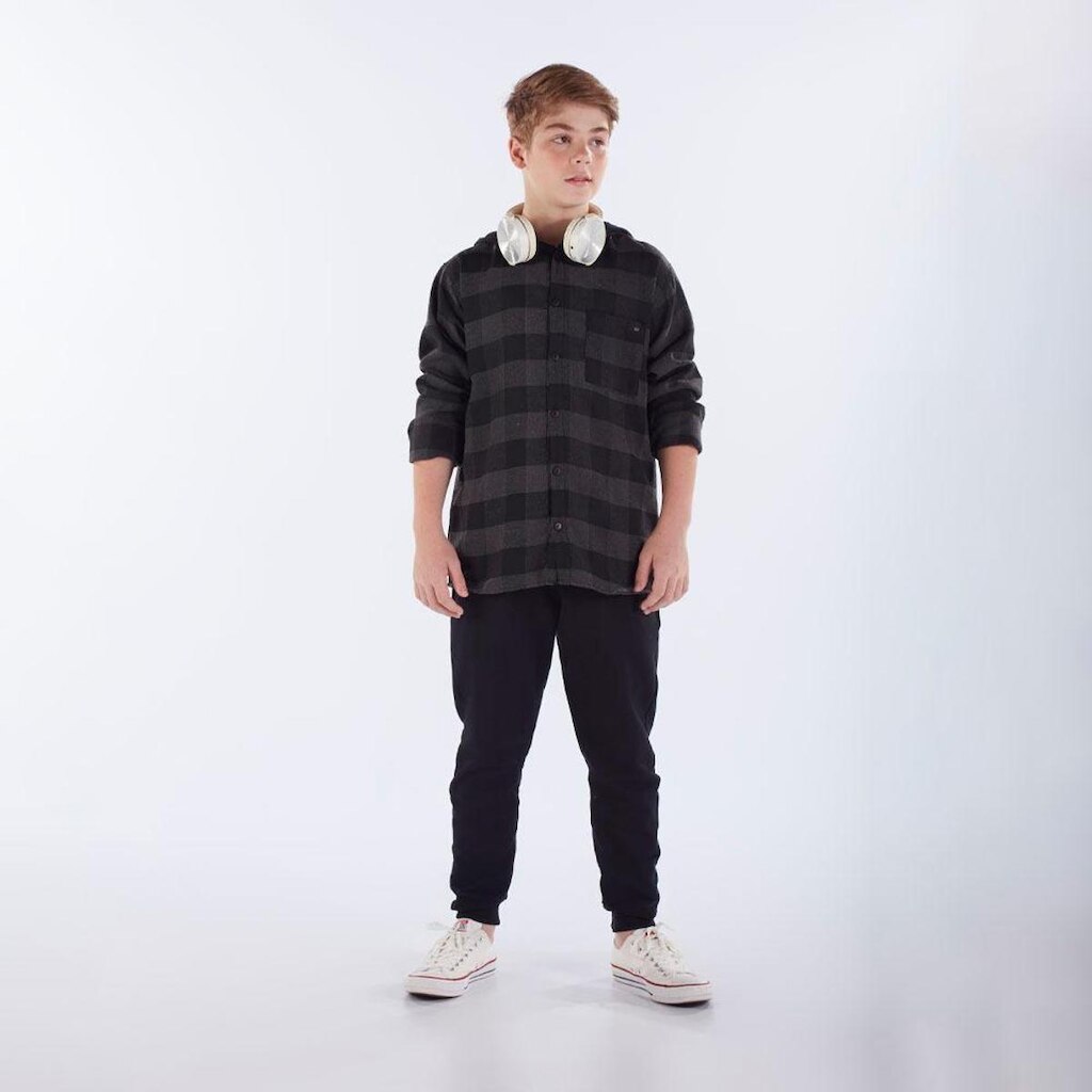 Camisa Juvenil Menino - Cinza - 52963-1339