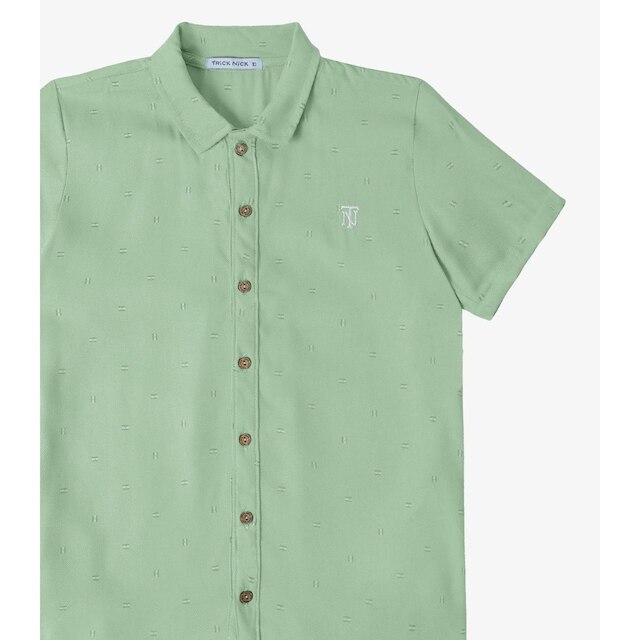 Camisa Juvenil Trick Nick Viscose Dobby Masculina