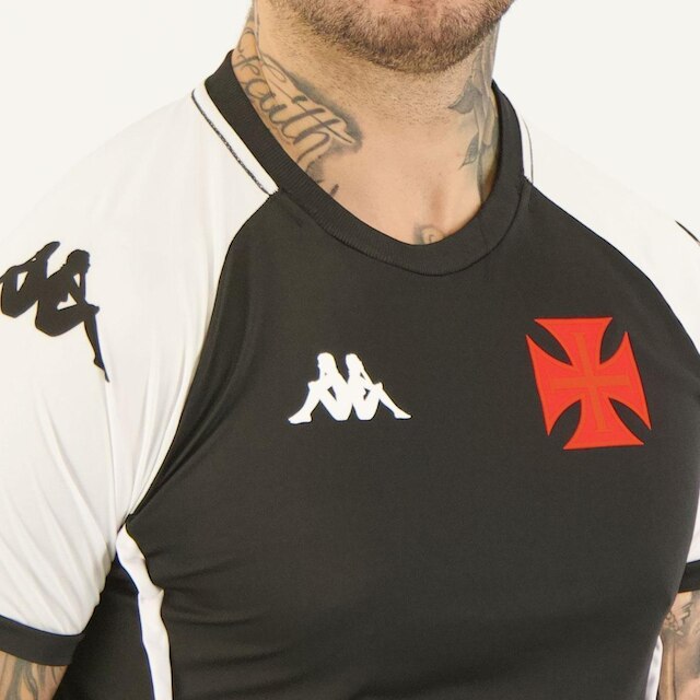 Camisa Kappa Vasco Supporter Basic Preta