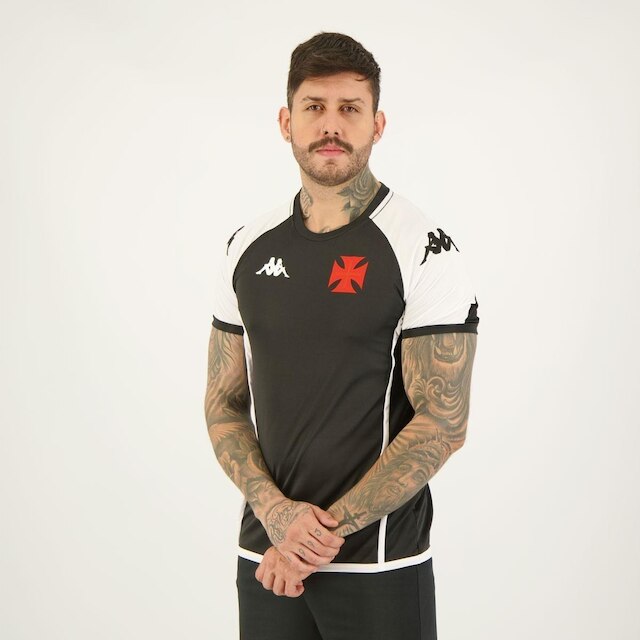 Camisa Kappa Vasco Supporter Basic Preta