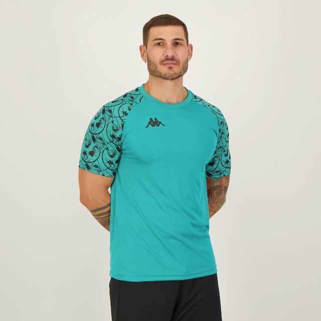 Camisa Kappa Vatare Verde Água