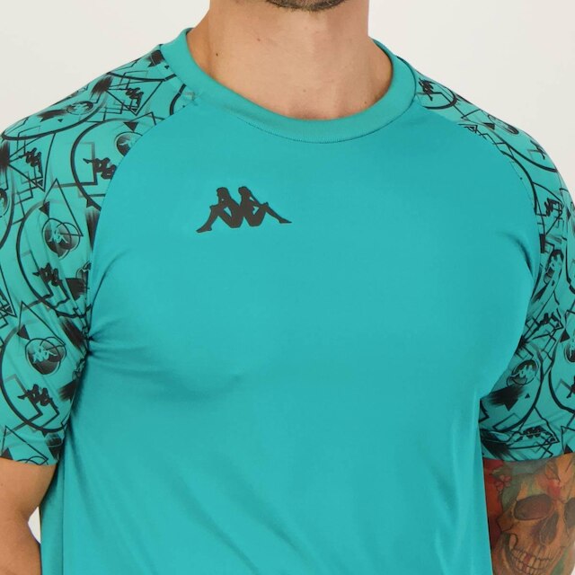 Camisa Kappa Vatare Verde Água