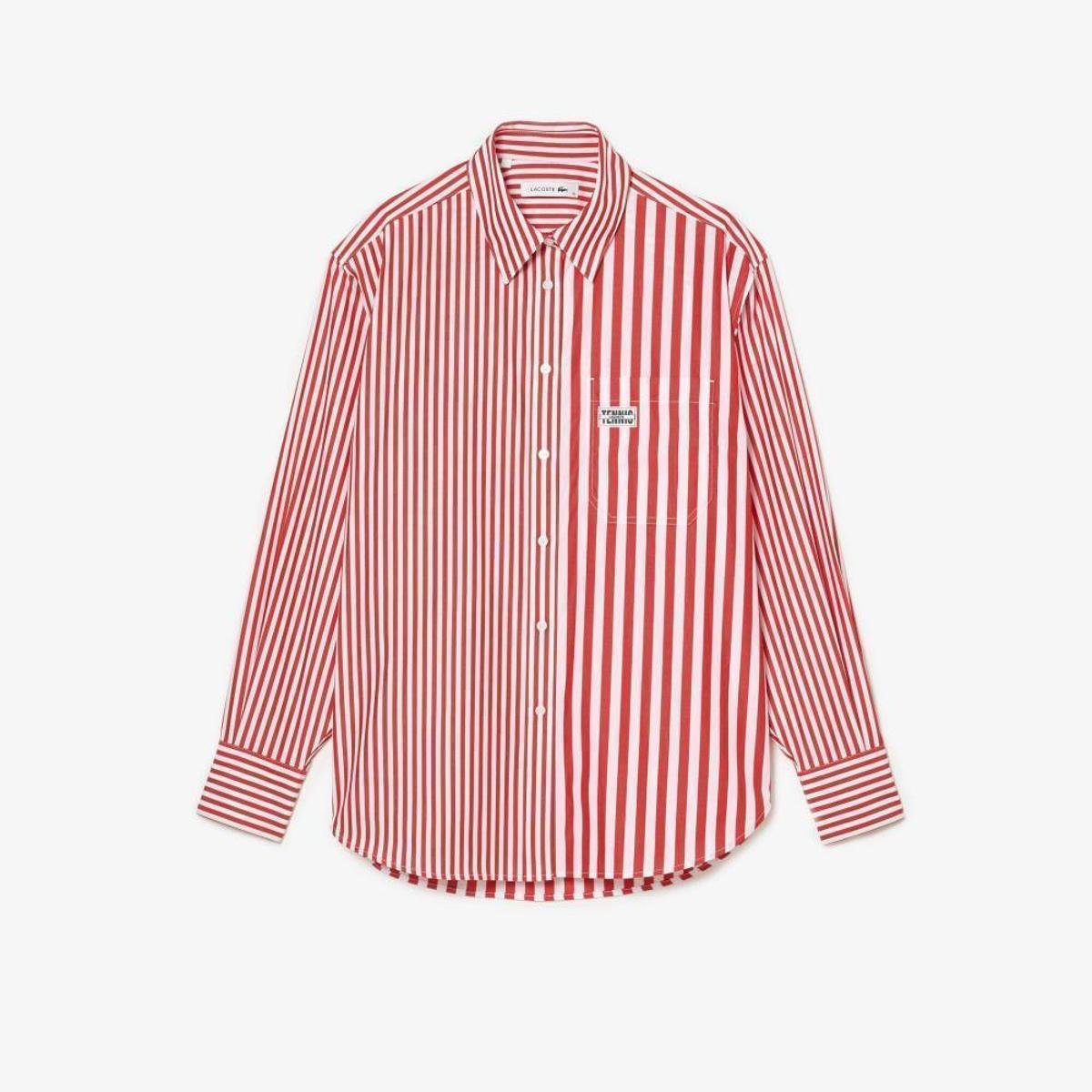 Camisa Lacoste Feminina Listrada em Algodão Zattini