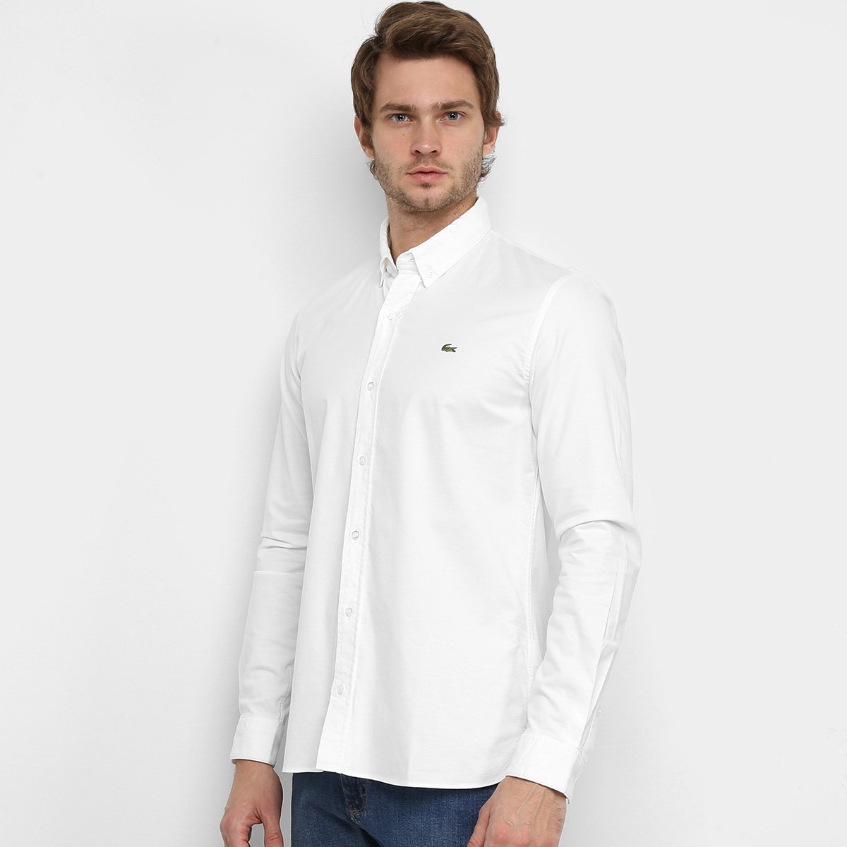 camisa blanca lacoste