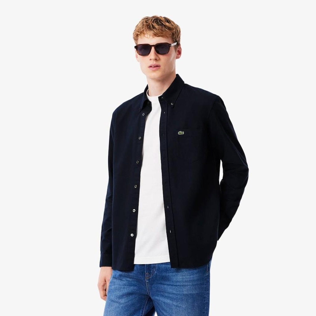 Camisa Lacoste Regular Fit em Oxford Masculina