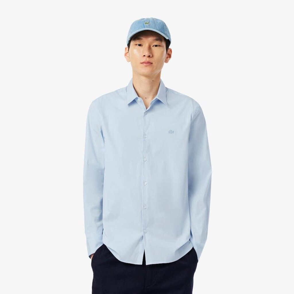 Camisa Lacoste Slim Fit em Popeline Stretch Masculina