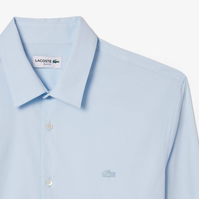 Camisa Lacoste Slim Fit em Popeline Stretch Masculina