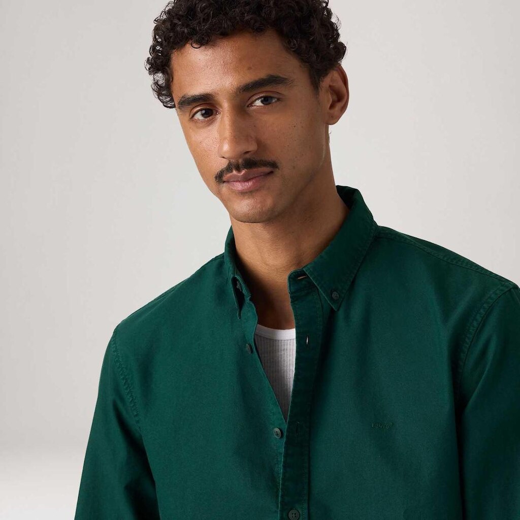 Camisa Levi's Authentic Button Down Verde Manga Longa Masculina