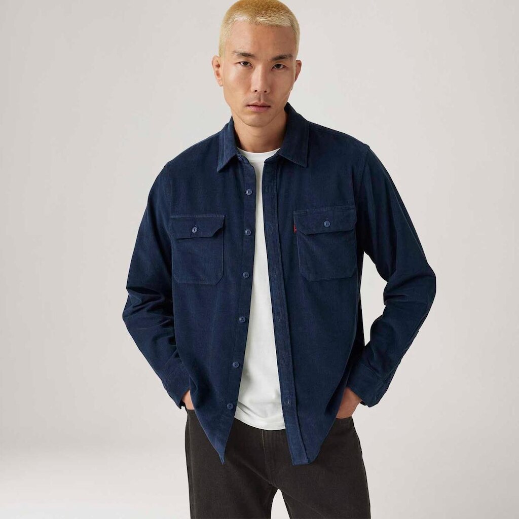 Camisa Levi's Jackson Worker Azul Marinho Masculina