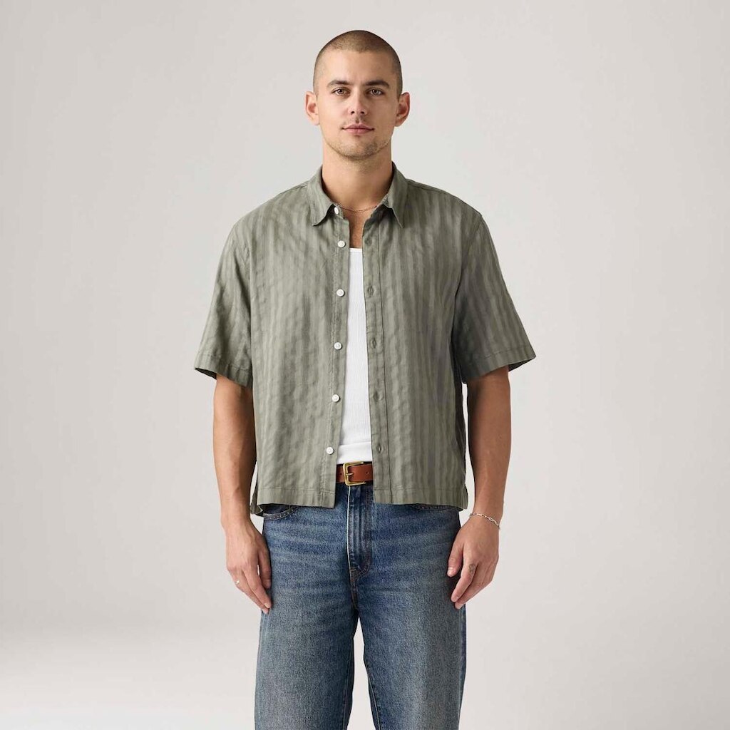 Camisa Levi's Lama Boxy Cinza Manga Curta Masculina