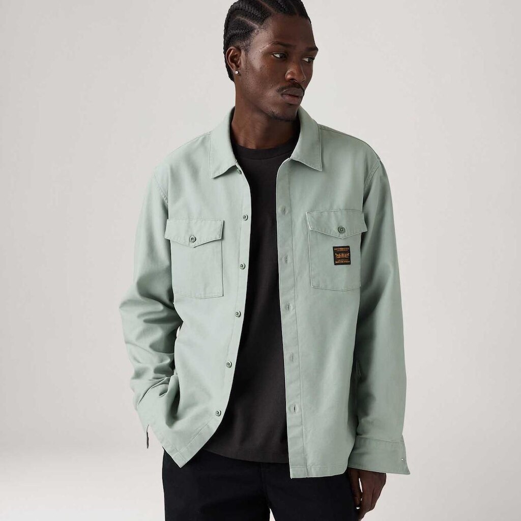 Camisa Levi's Worker Verde Claro Manga Longa Masculina
