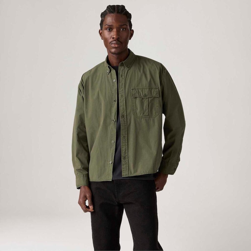 Camisa Levi's Zandt Cropped Verde Masculina