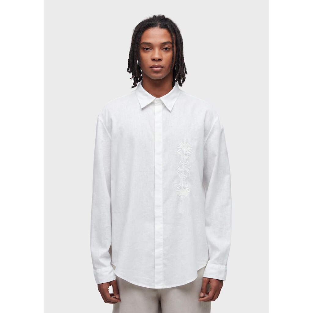 Camisa linen arabesco palmeira ml OSKLEN