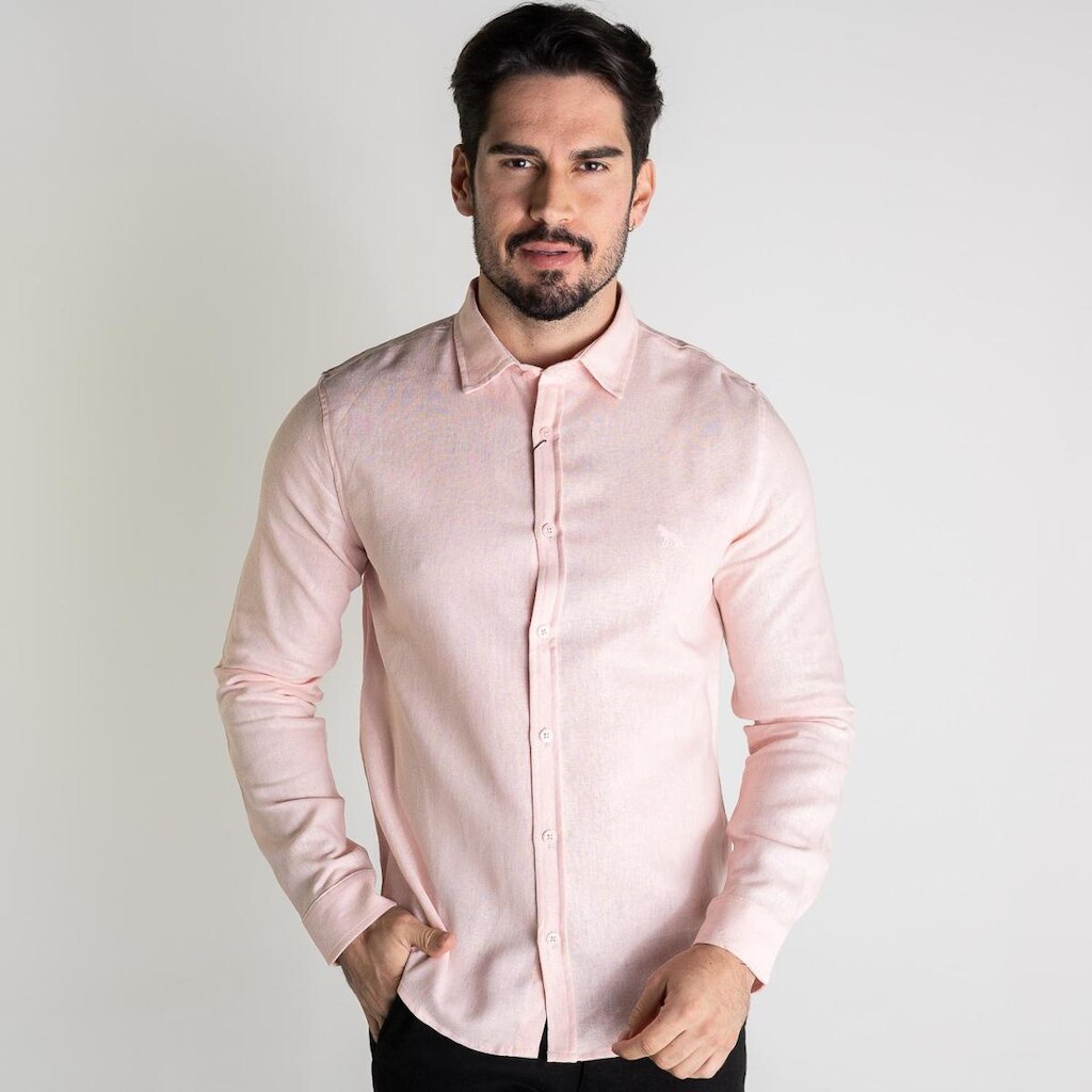 Camisa Linho Acostamento Masculina