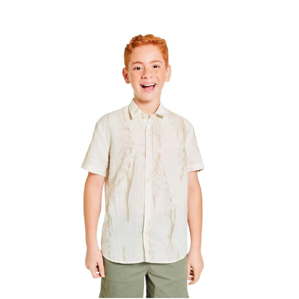 Camisa Linho Floral Energia Reserva Mini
