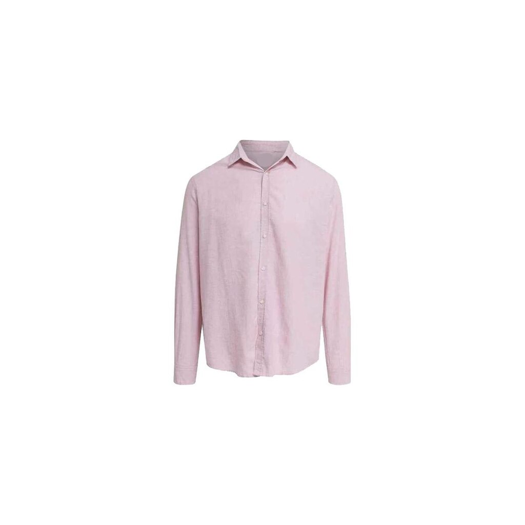 Camisa Linho Manga Longa Rosa Tam. G