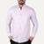 Camisa Linho Masculina Gola Padre Rosa - Rosa