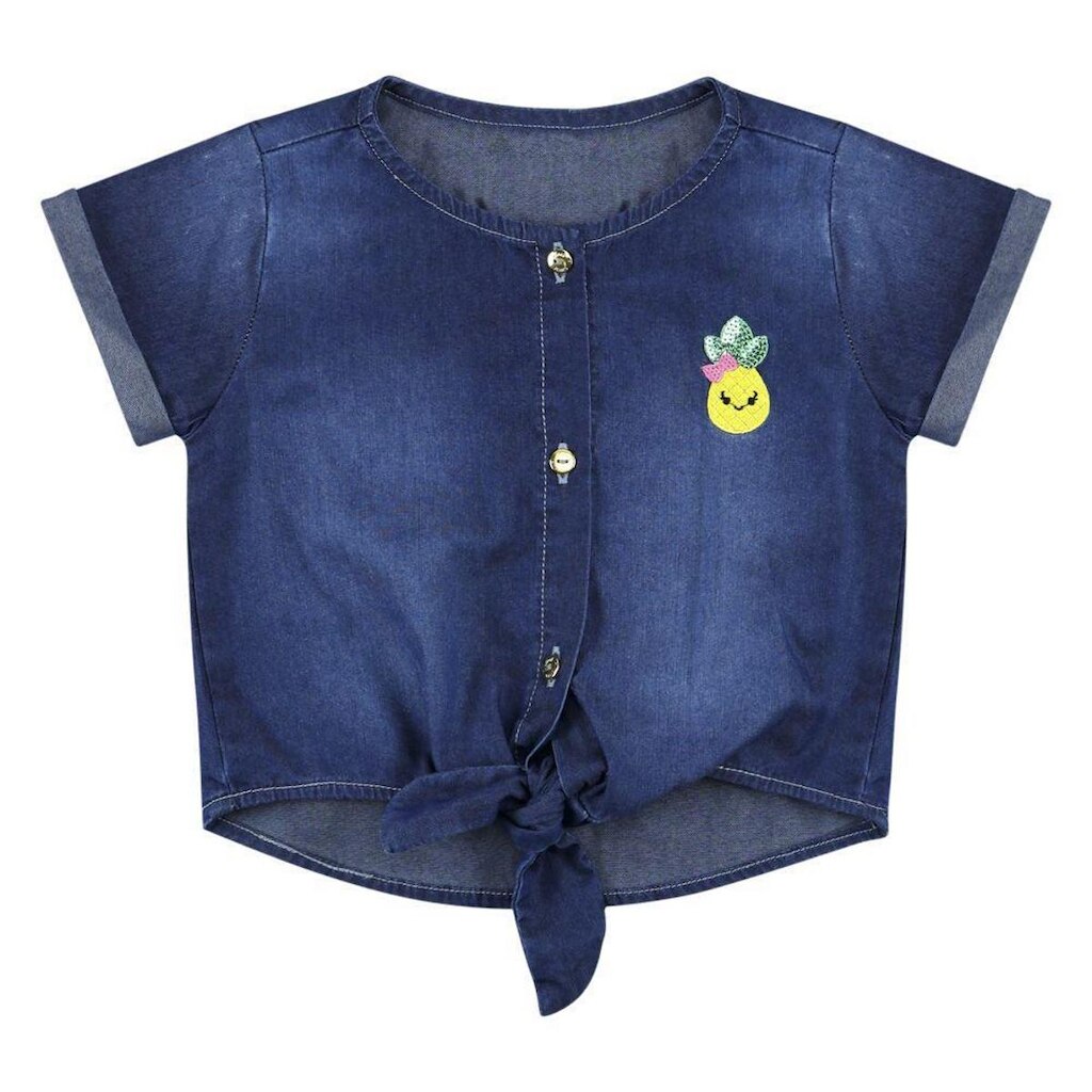 Camisa Look Jeans Amarração Jeans - 01 - UNICA