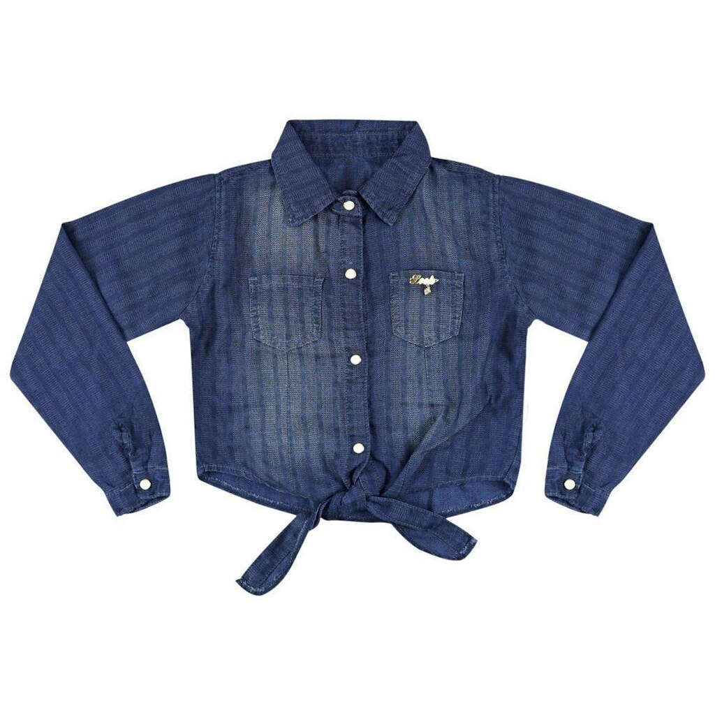Camisa Look Jeans Amarração Jeans - 10 - UNICA