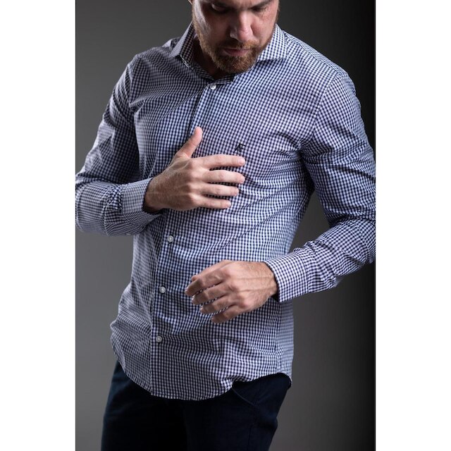 CAMISA M. LONGA SUPER SLIM XADREZ
