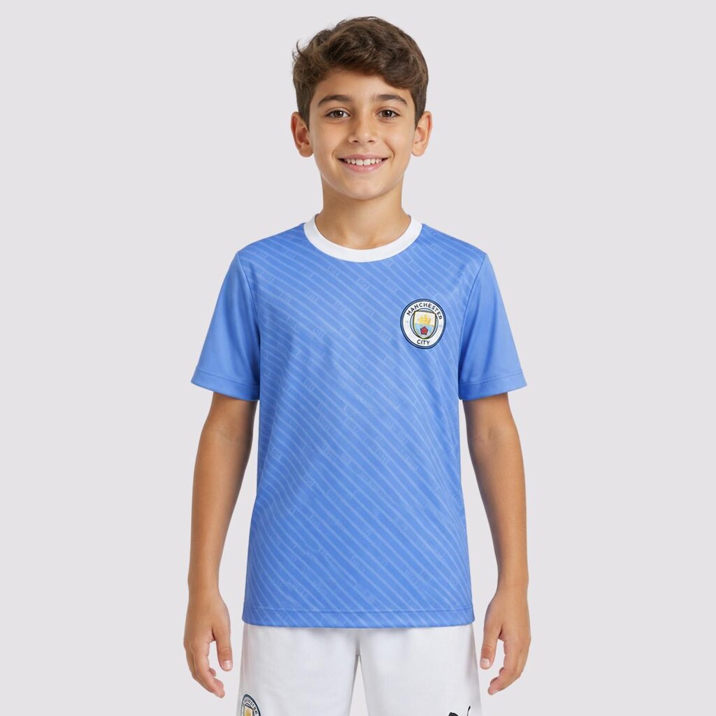 Camisa Manchester City Citizens Infantil  Celeste Masculino