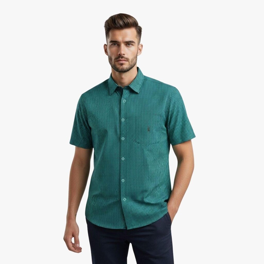 Camisa Manga Curta Algodão Egípcio Premium Medson