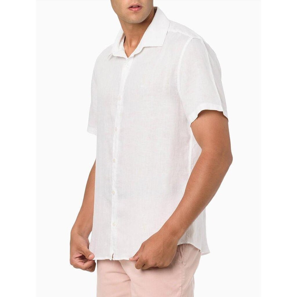 Camisa Manga Curta Calvin Klein Cannes Linen