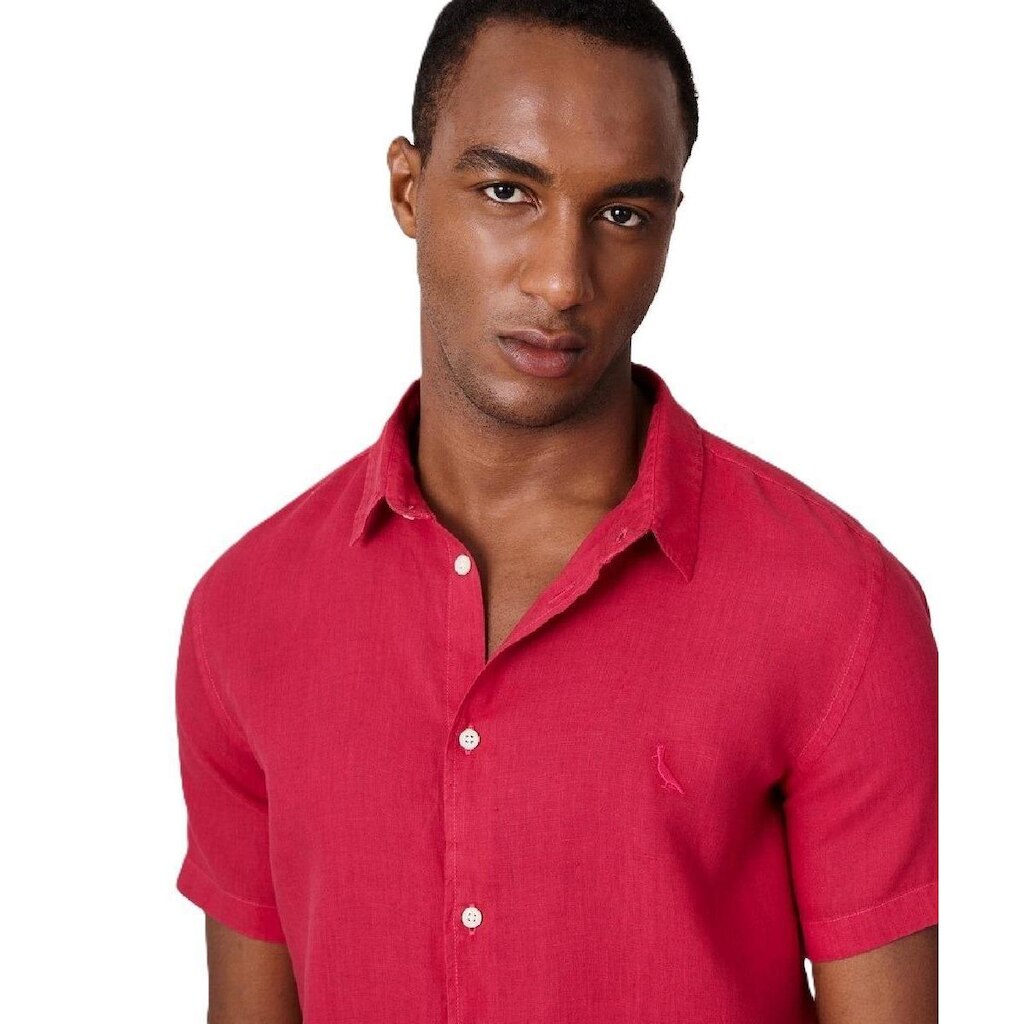 Camisa Manga Curta Linho Tinturado Reserva