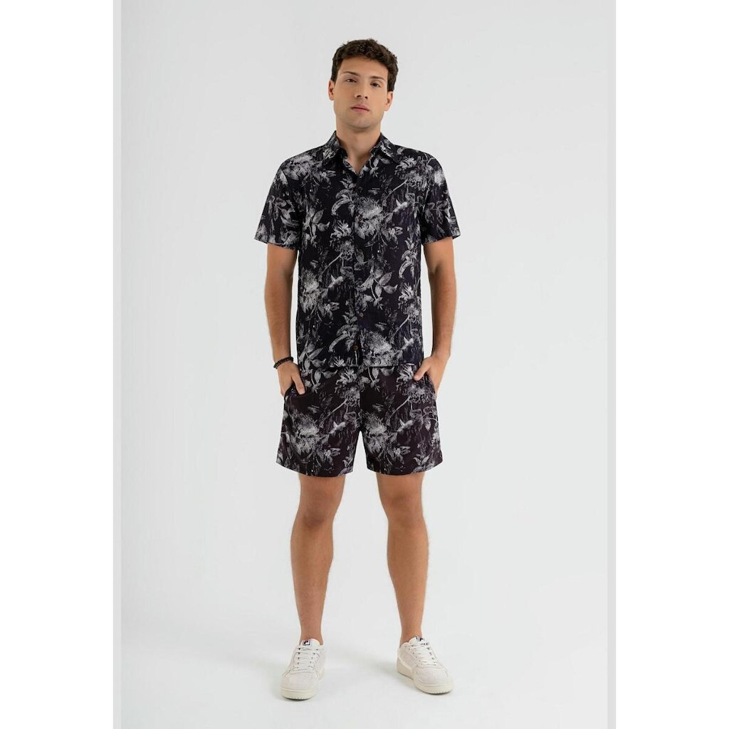 Camisa Manga Curta Masculina em Viscose The Philippines