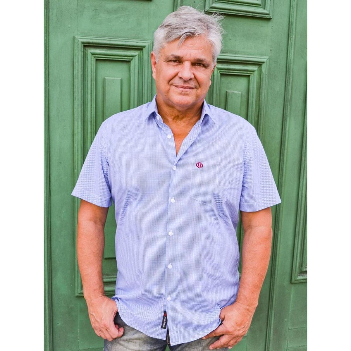 Camisa Manga Curta Mini Xadrez Azul - 3 - Azul Menor preço em Camisa Manga Curta Mini Xadrez Azul - 3 - Azul