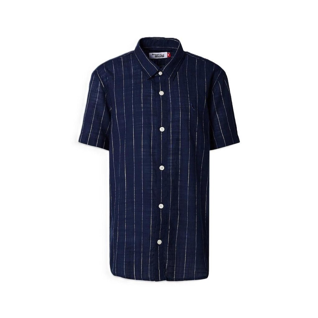 Camisa Manga Curta Risca De Giz Reserva Mini
