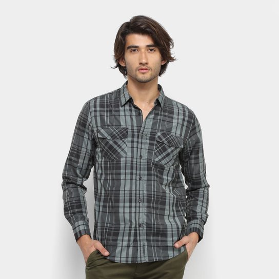 Camisa Manga Longa Broken Rules Masculina - Verde