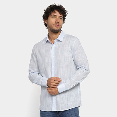 Camisa Manga Longa Calvin Klein Regular Flamê Masculina - Masculino