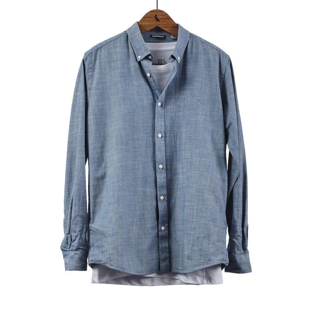 Camisa Manga Longa Chambray Reserva
