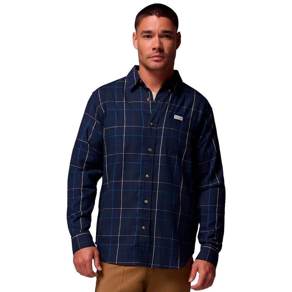 Camisa Manga Longa Columbia Masculina Algodão Rapid Rivers