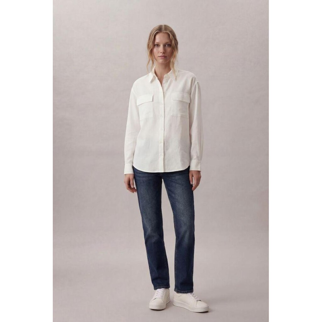 Camisa Manga Longa Com Bolsos - Off White