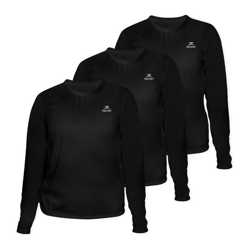 Camisa Manga Longa Dry Basic LS FPS50 - Feminino - Kit com 3