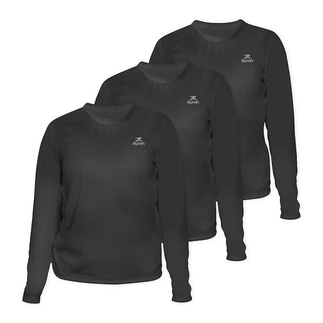 Camisa Manga Longa Dry Basic LS FPS50 - Feminino - Kit com 3