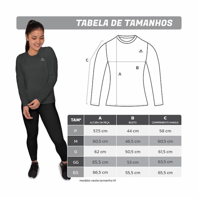 Camisa Manga Longa Dry Basic LS FPS50 - Feminino - Kit com 3