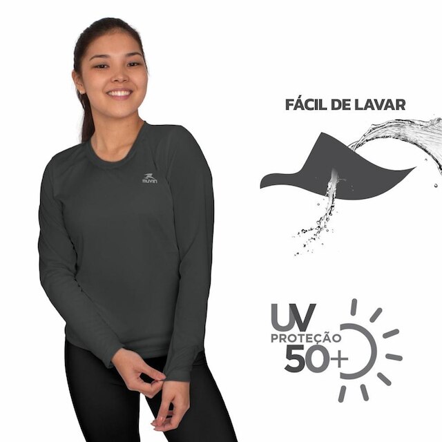 Camisa Manga Longa Dry Basic LS FPS50 - Feminino - Kit com 3