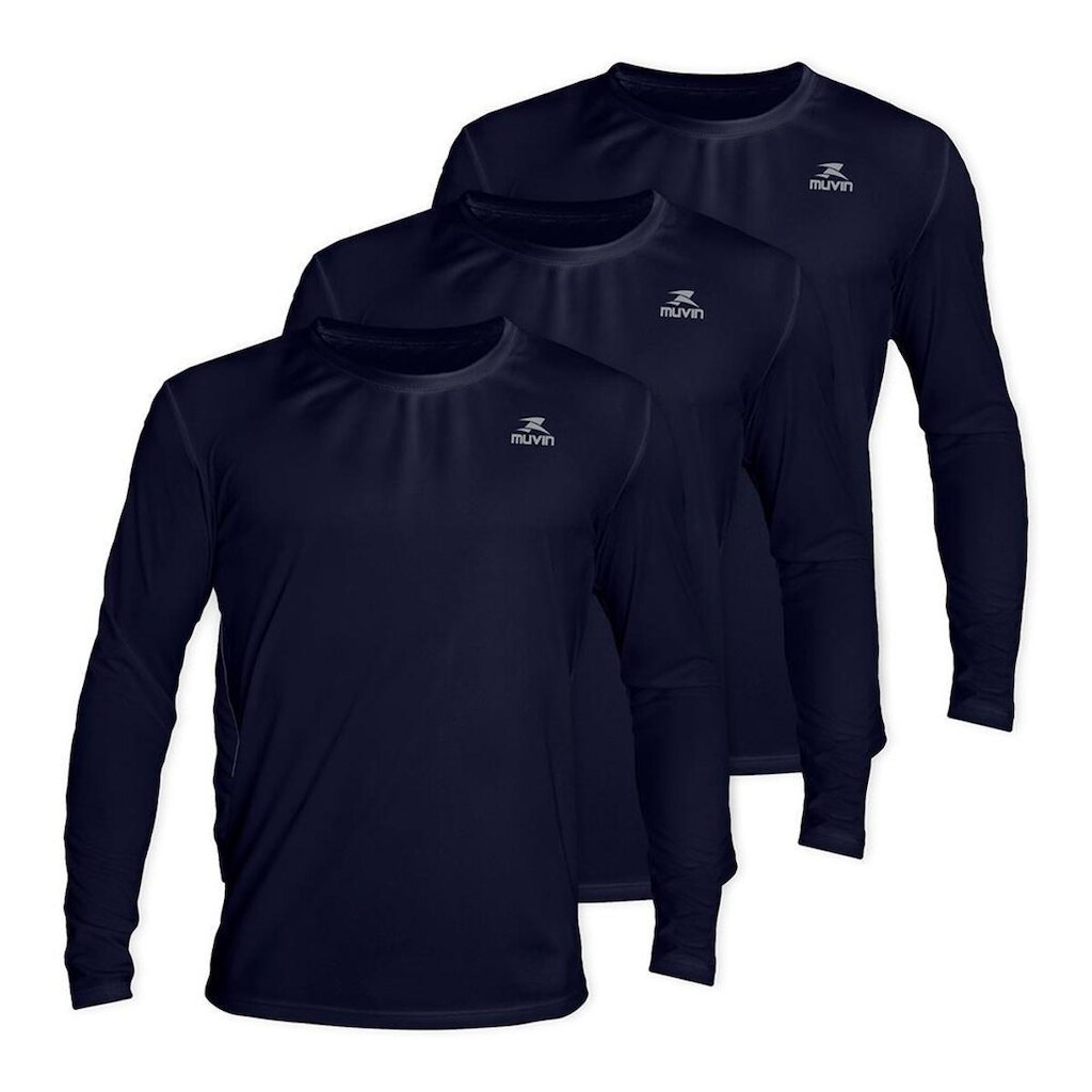 Camisa Manga Longa Dry Basic LS FPS50 - Masculino - Kit com 3