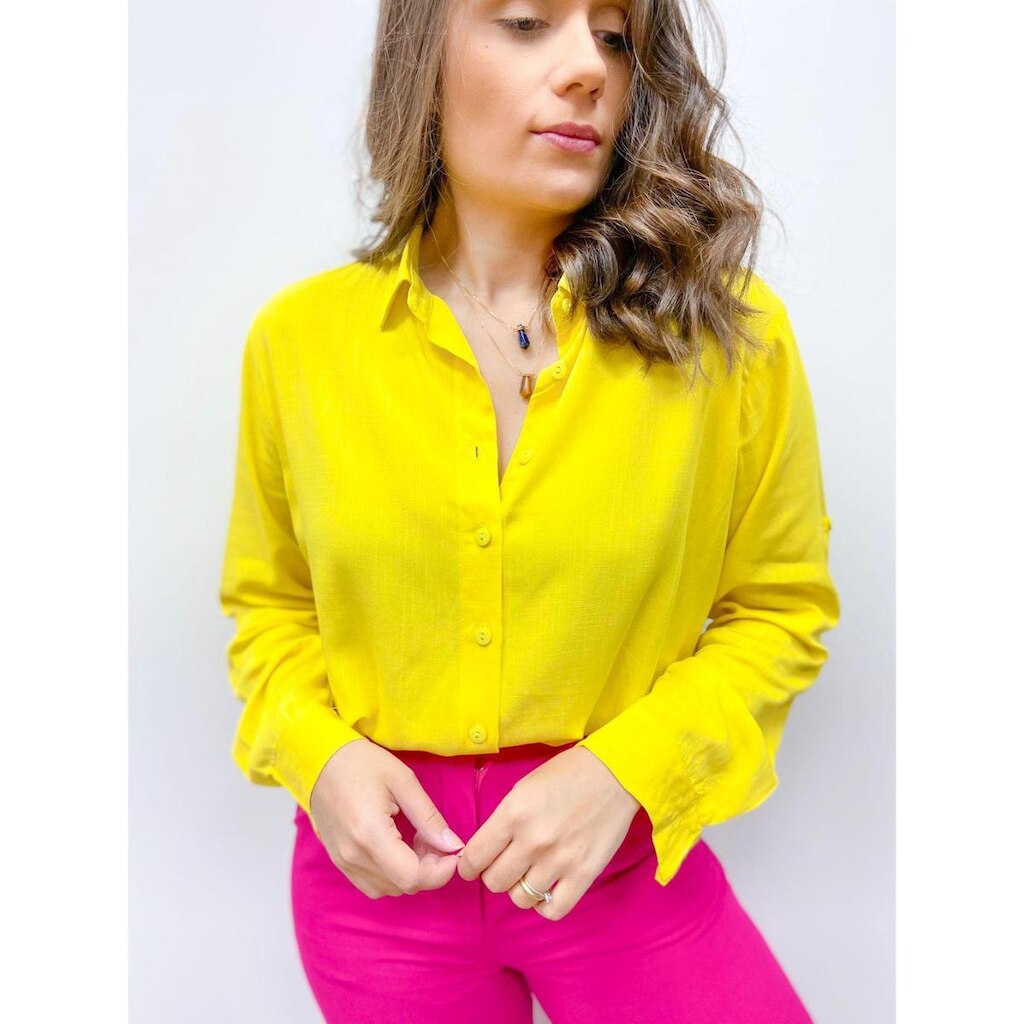 Camisa manga longa em viscose