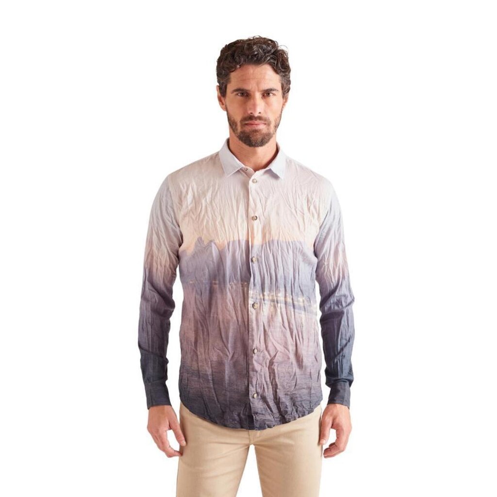 Camisa Manga Longa Estampada Amanhecer Reserva