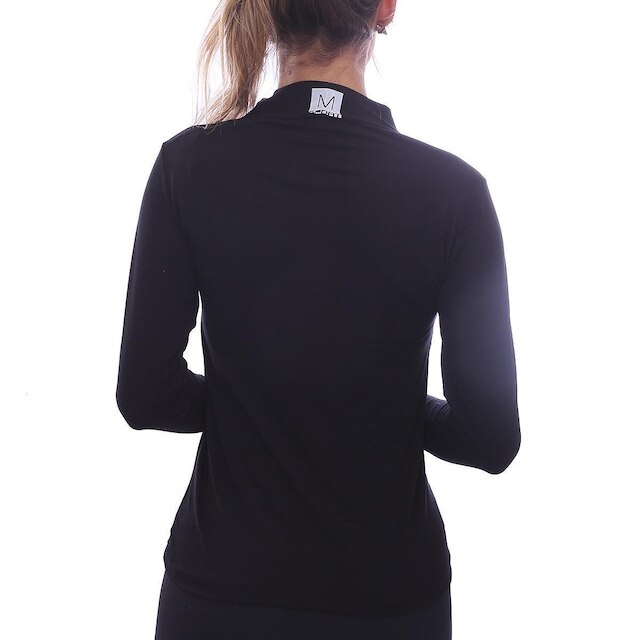 Camisa Manga Longa Gola Alta Viscolycra Feminina Academia Inverno Frio Mechler