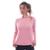 Camisa Manga Longa Gola Alta Viscolycra Feminina Academia Inverno Frio Mechler - Rosa