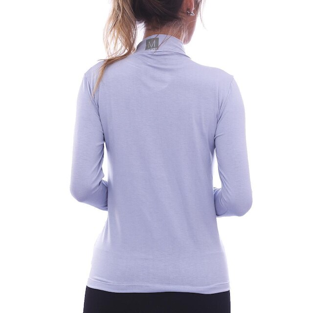 Camisa Manga Longa Gola Alta Viscolycra Feminina Academia Inverno Frio Mechler