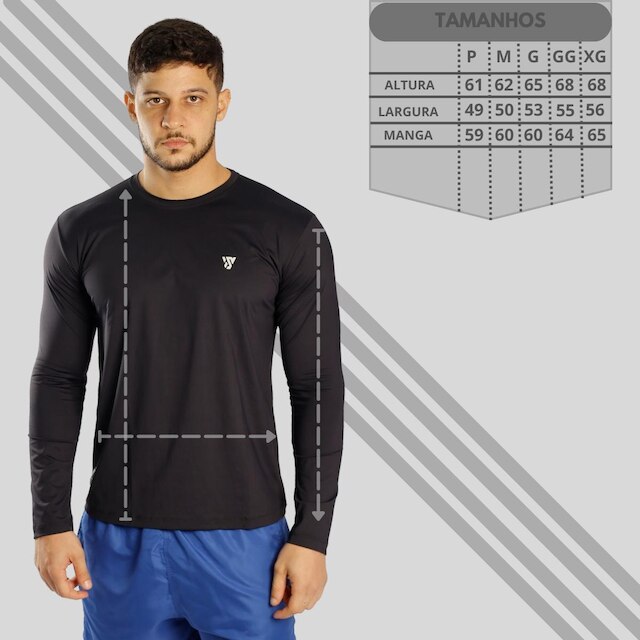 Camisa Manga Longa Masculina Proteção Solar +50 Segunda Pele