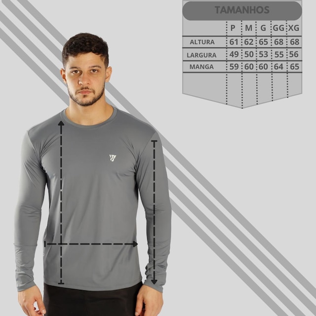 Camisa Manga Longa Masculina Proteção Solar +50 Segunda Pele